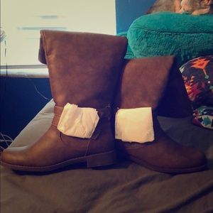 Knee high brown boots
